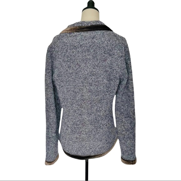 Anthro HWR Monogram Boucle Velvet Touring Jacket - Picture 3 of 7